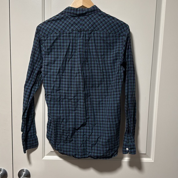 Burberry green blue and black checkered LS button down size small - Picture 5 of 5